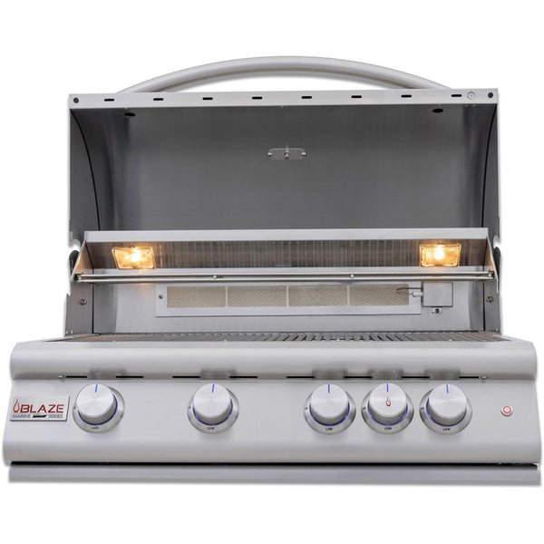 Blaze Premium LTE+ Marine Grade 32-Inch 4-Burner Built-In Propane Gas Grill w/ Ceramic Flame Tamers