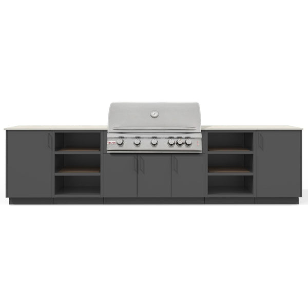 Urban Bonfire Savannah 40 Outdoor Kitchen w/ Blaze Premium LTE Natural Gas Grill, Danae Dekton Countertop & Anthracite Finish - B-Savannah-40-Blaze-Danae-Anthracite