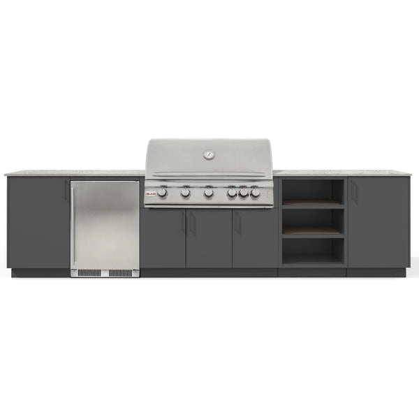 Urban Bonfire Taiga 40 Outdoor Kitchen w/ Blaze Premium LTE Natural Gas Grill, Refrigerator, Keon Dekton Countertop & Anthracite Finish - B-Taiga-40-Blaze-Keon-Anthracite