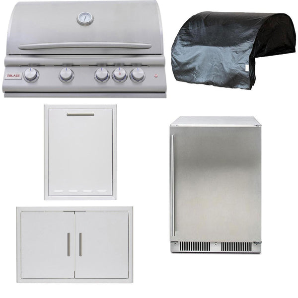 Blaze Premium LTE+ 5-Piece 32-Inch Propane Outdoor Kitchen Package