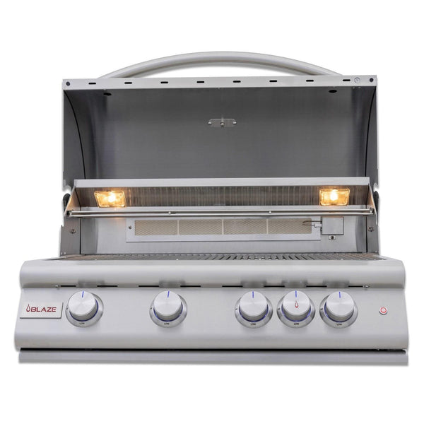 Blaze Premium LTE+ 32-Inch 4-Burner Built-In Natural Gas Grill w/ Ceramic Flame Tamers