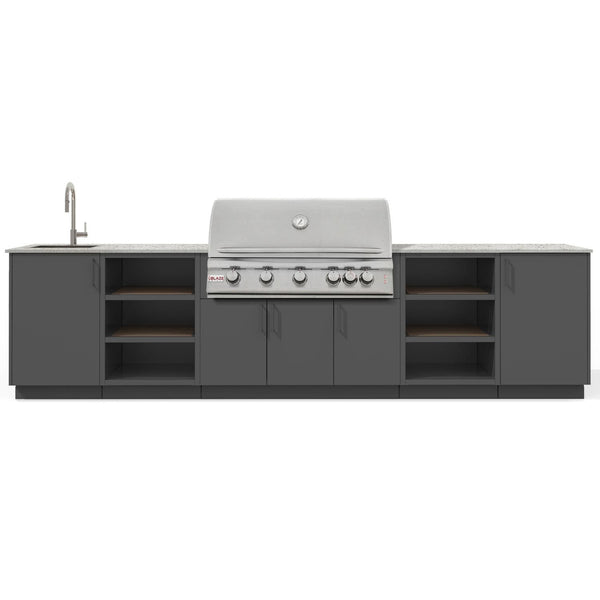 Urban Bonfire Twilight 40 Outdoor Kitchen w/ Blaze Premium LTE Propane Grill, Sink, Keon Dekton Countertop & Anthracite Finish - B-Twilight-40-Blaze-Keon-Anthracite