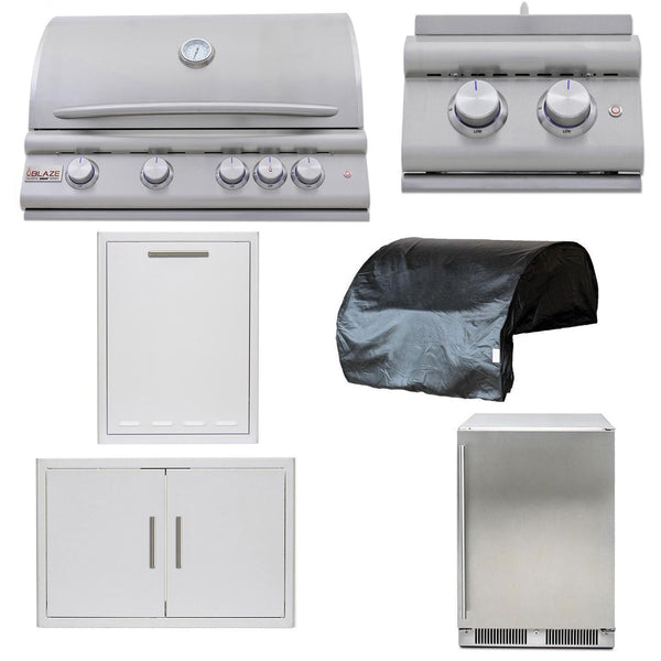 Blaze Premium LTE+ Marine Grade 6-Piece 32-Inch Propane Outdoor Kitchen Package