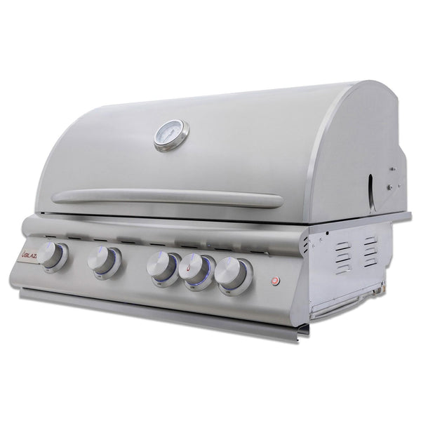 Blaze Premium LTE+ 32-Inch 4-Burner Built-In Natural Gas Grill w/ Lift-Assist Hood & Rear Infrared Burner - BLZ-4LTE3-NG