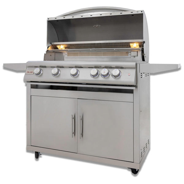 Blaze Premium LTE+ 40-Inch 5-Burner Propane Gas Grill w/ Ceramic Flame Tamers