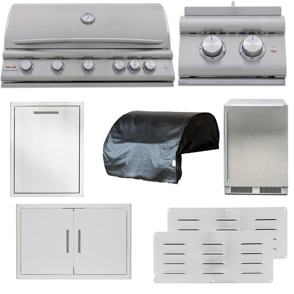 Blaze Premium LTE+ 8-Piece 40-Inch Natural Gas Outdoor Kitchen Package